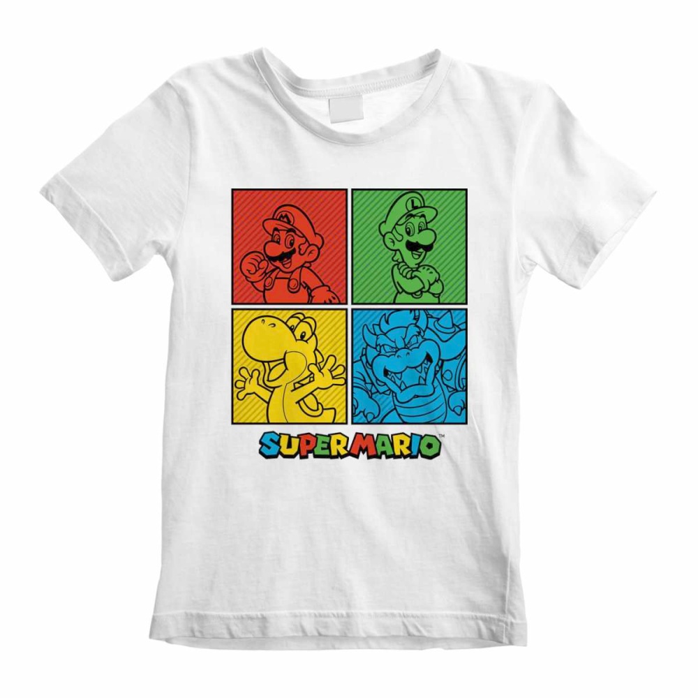 Nintendo Super Mario - Squares Mens T-shirt - White